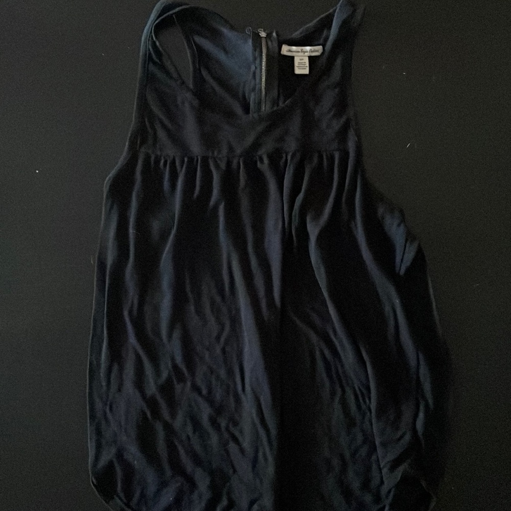 Black high neck tank top
